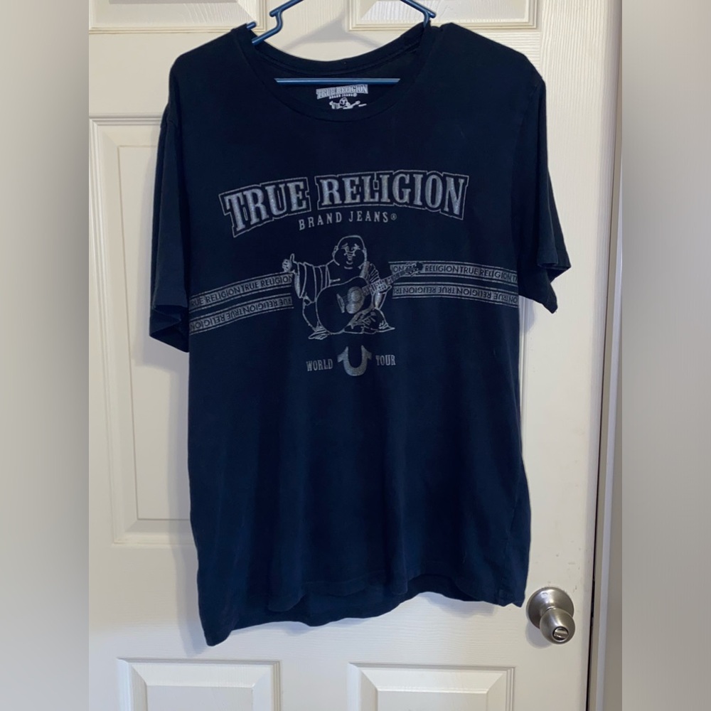 True Religion Black men’s T-shirt Original tee size Large